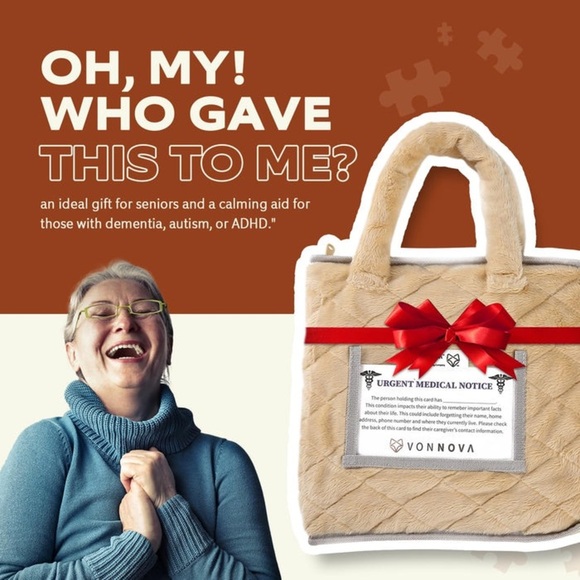 Sensory Fidget Blanket - Beige and Blue - Picture 7 of 14